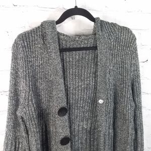 💜 Very comfy Gray Cardigan w/ hood